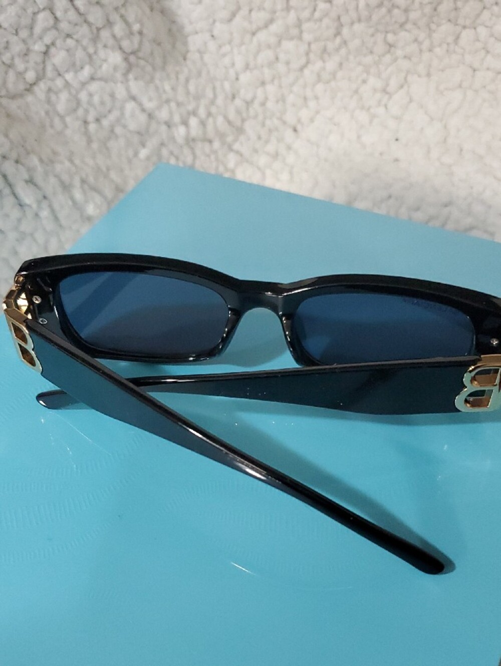 Balenciaga Black Sunglasses with Gold BB Accent - Picture 10 of 10
